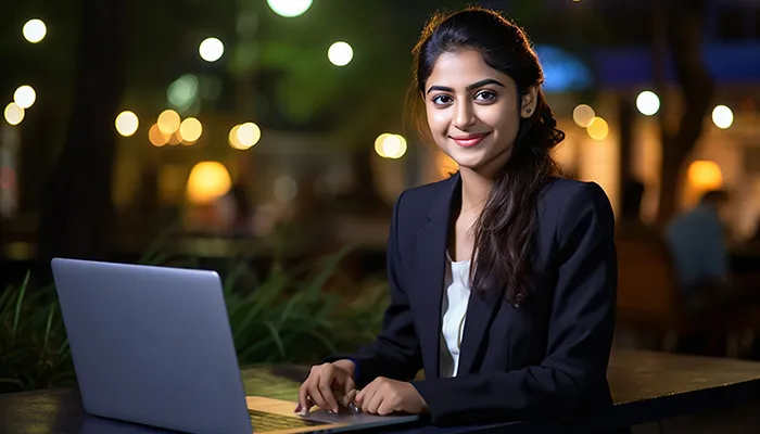 Spider Softech virtual assistant working on a laptop